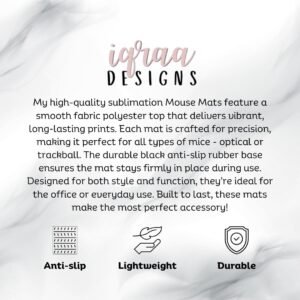 Personalised Name Mouse Mat - London, Dubai, Polyester, Anti-slip Base, Mouse Mat, Picture Mouse Mat, Mouse Pad, PC, Laptop, Computer